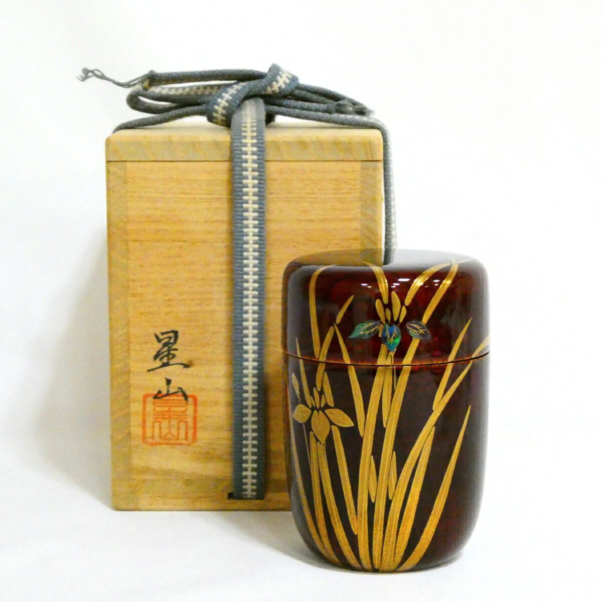 お値下げ茶道具　 長棗欅目水仙螺鈿一星作美品 お値下げ茶道具 長棗欅目水仙螺鈿一星作美品