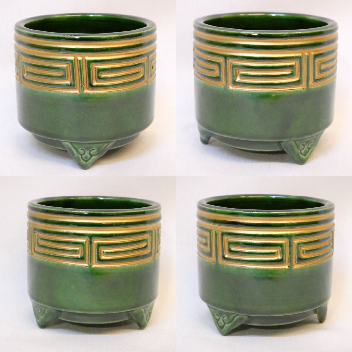 表千家流】桑香盆 三点セット（2） 川嵜和楽作 聞香炉と無作 重香合