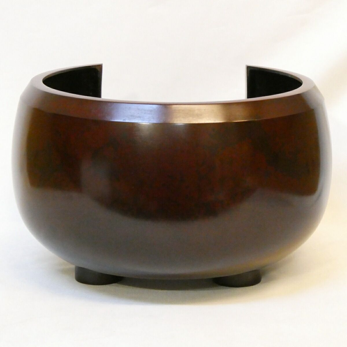 年末特売品】一ノ瀬宗辰作 唐銅本焼 大西風炉 面取 尺一 茶道具 【中古