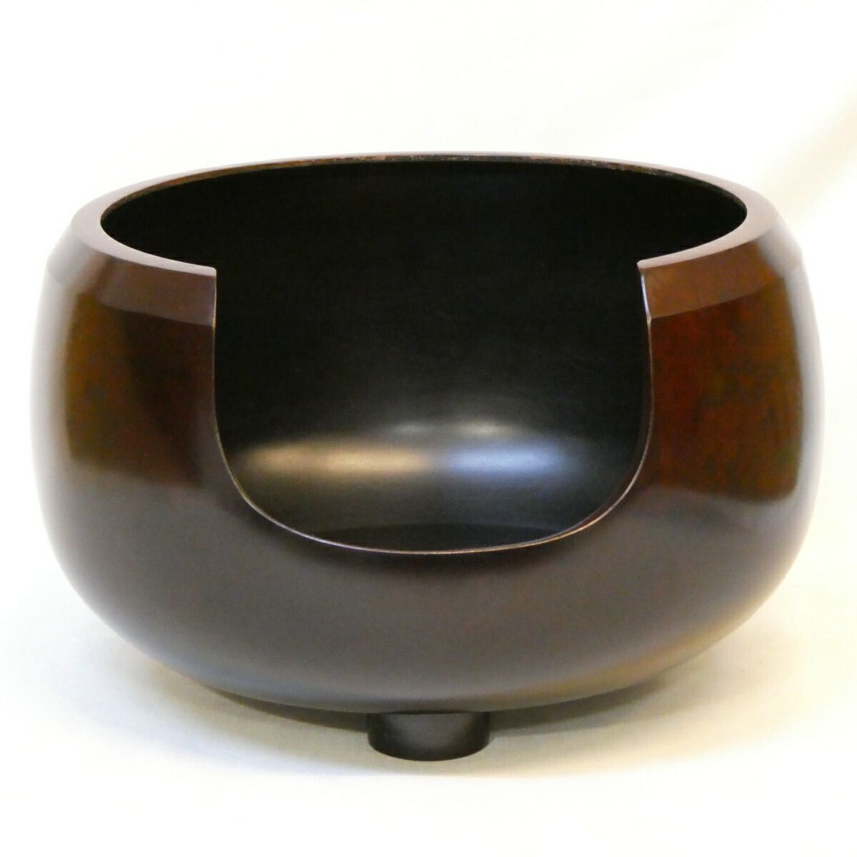 年末特売品】一ノ瀬宗辰作 唐銅本焼 大西風炉 面取 尺一 茶道具 【中古