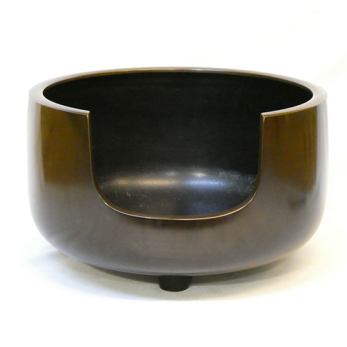 年末特売品】 鋳師 藤井宗喜作 唐銅 道安風炉 尺一 茶道具 【中古 美品