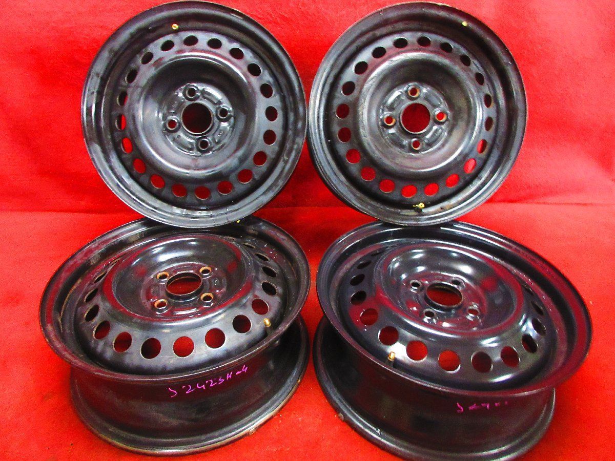 スチール ホイール 4本 ホンダ 15 5 J 4穴 100 48 ハブ径56 フリード GB 3 4 GP フィット フィットシャトル 52423 H K