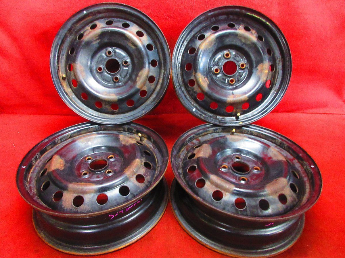 スチール ホイール 4本 トヨタ 100系 ラクティス 16 5 J 4穴 100 39 ハブ径 54 52430 H Q 4