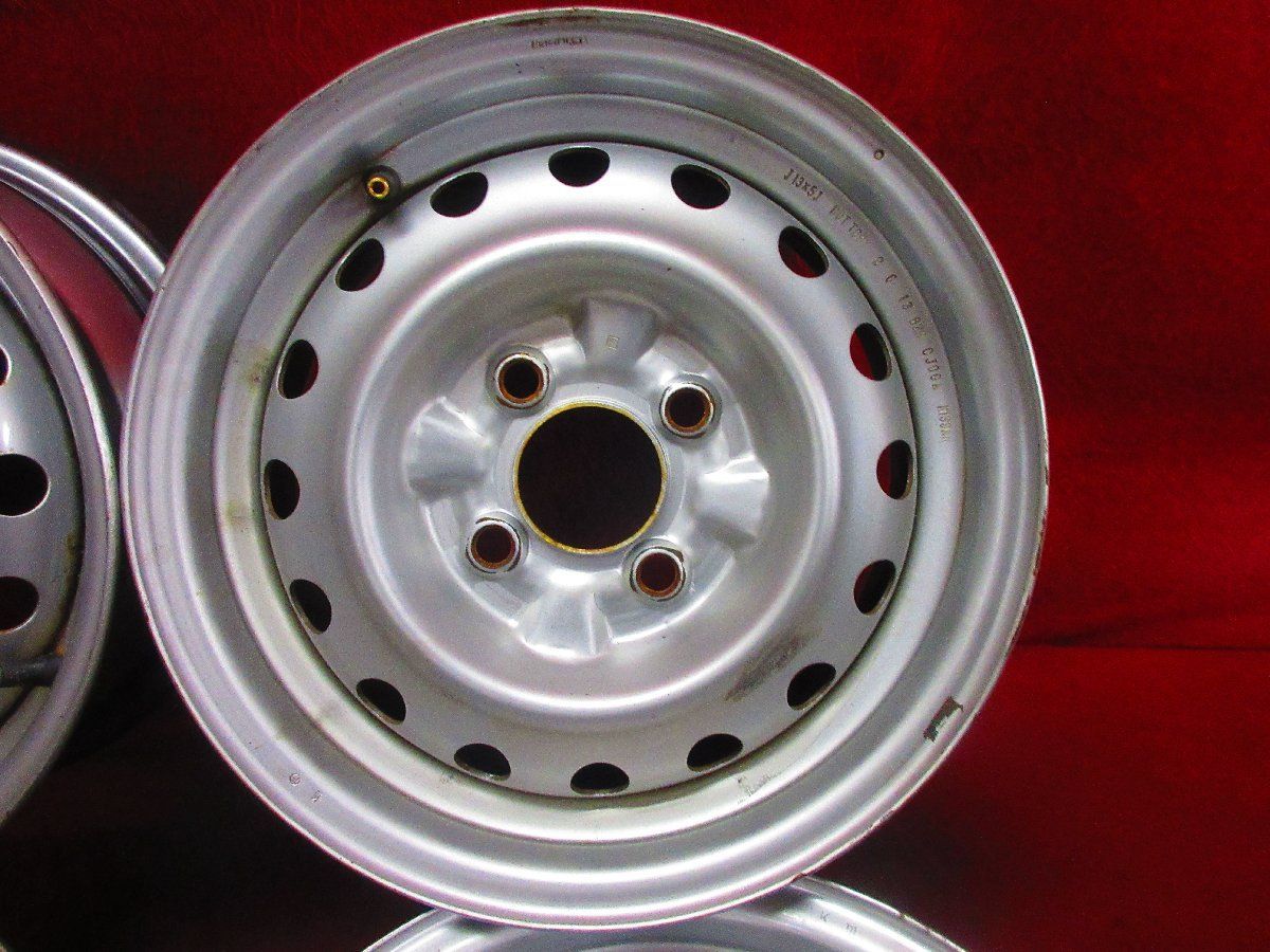  スチール ホイール 4本 日産 ADバン NV 150 Y 12 13 5 J 4穴100 40 ハブ径 60 AD エキスパート ADワゴン 52443 H 13インチ ホイール