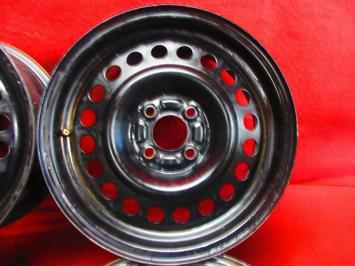  スチール ホイール 4本 日産 15 5 J 4穴100 40 ハブ径 60 キューブ Z 12 ノート ティーダ ウィングロード ADバン 52463 H G 15インチ ホイール
