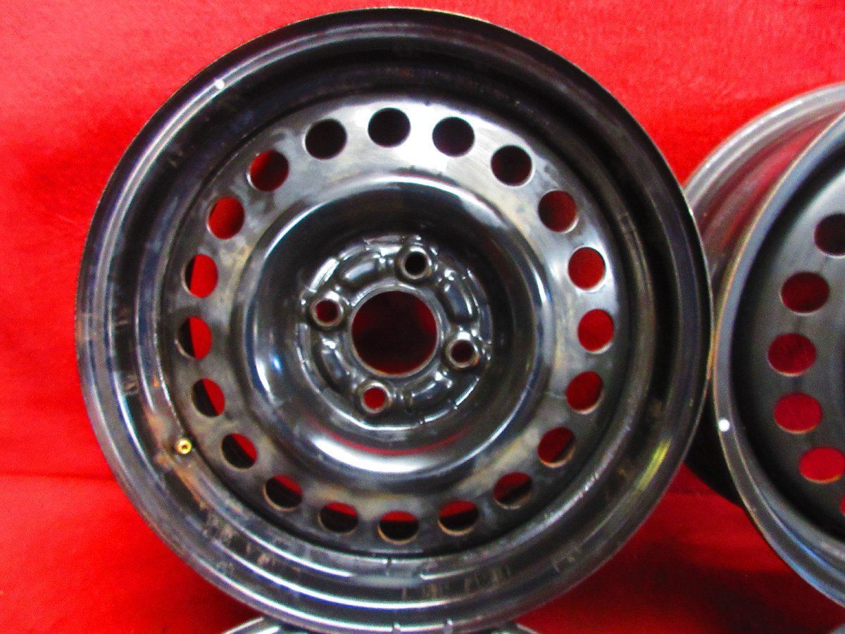 スチール ホイール 4本 日産 15 5 J 4穴100 40 ハブ径 60 キューブ Z 12 ノート ティーダ ウィングロード ADバン 52465 H G