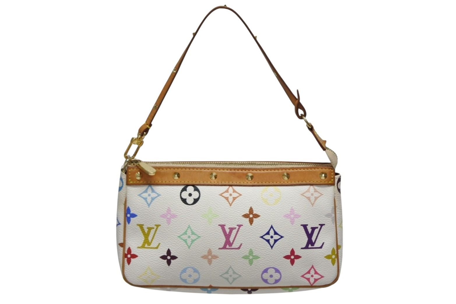 ルイヴィトン アクセソワール マルチカラー 村上隆コラボ M92649 美品 LOUIS VUITTON ルイヴィトン ポシェット アクセソワール アクセサリー