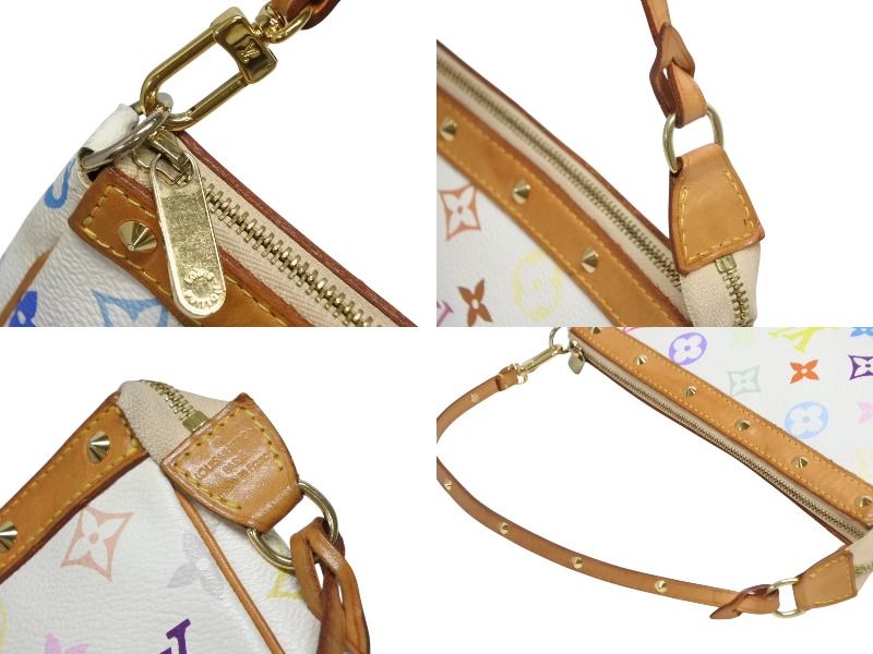 ルイヴィトン アクセソワール マルチカラー 村上隆コラボ M92649 美品 極美品 LOUIS VUITTON ルイヴィトン 村上隆 ホワイト ポシェットアクセ