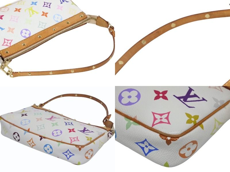 ルイヴィトン アクセソワール マルチカラー 村上隆コラボ M92649 美品 極美品 LOUIS VUITTON ルイヴィトン 村上隆 ホワイト ポシェットアクセ