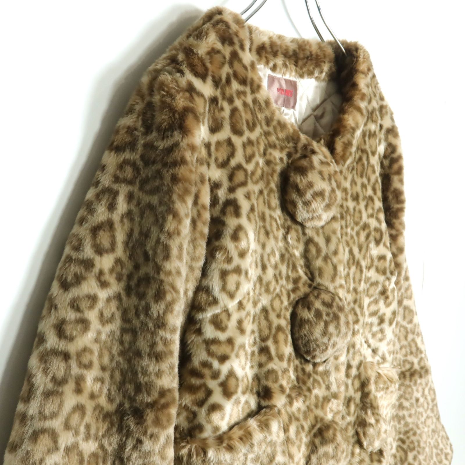 【12／15迄の出品】ピンクハウス ファー付きコート デコレーション ファー コート キラキラ ピンク フード | LOVEYsmileSHOP