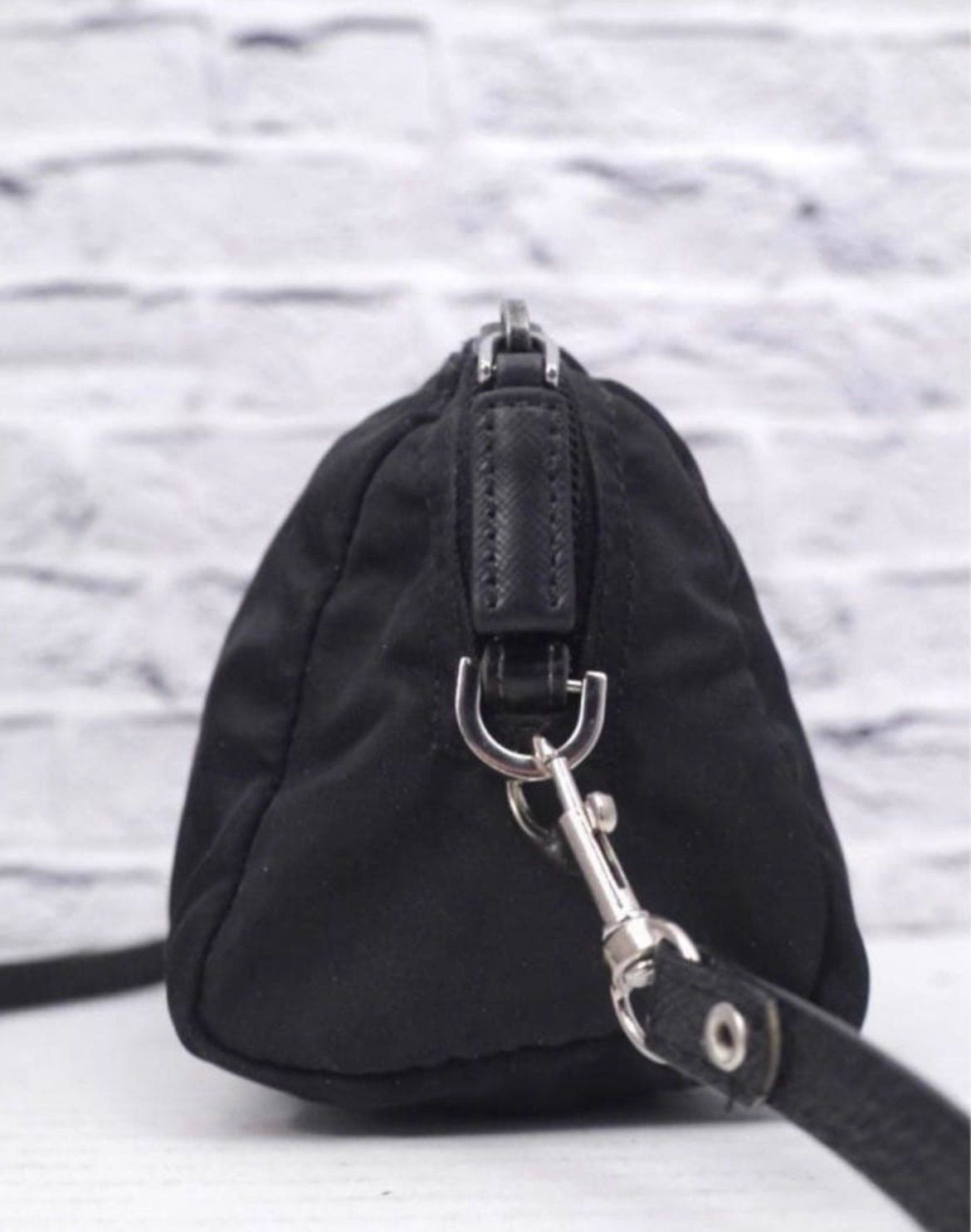 美品◇ PRADA プラダ ナイロンxレザー クロスボディ ショルダーバッグ