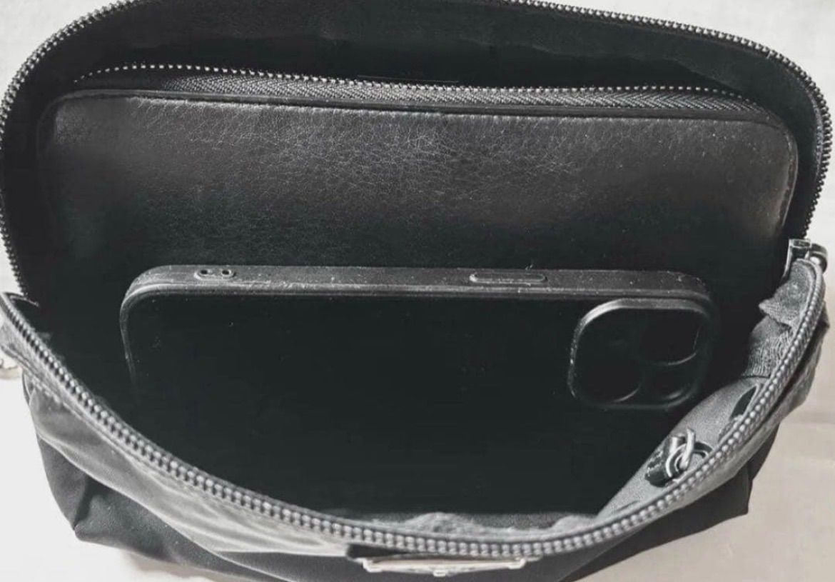 美品◇ PRADA プラダ ナイロンxレザー クロスボディ ショルダーバッグ