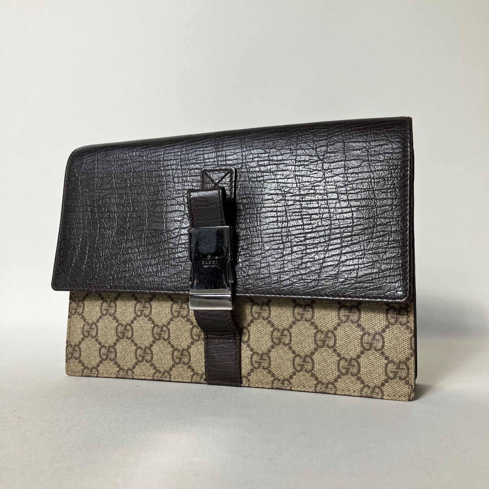 グッチ GUCCI セカンドバッグ - オールドグッチ⁄GG柄⁄シェリー ダーク 