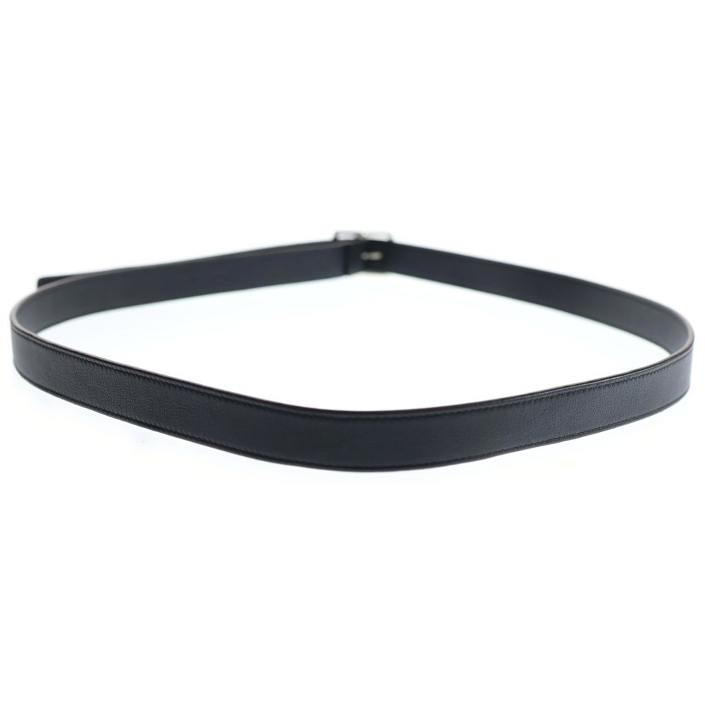 SAINT LAURENT PARIS (サンローランパリ) レザーナローベルト ブラック