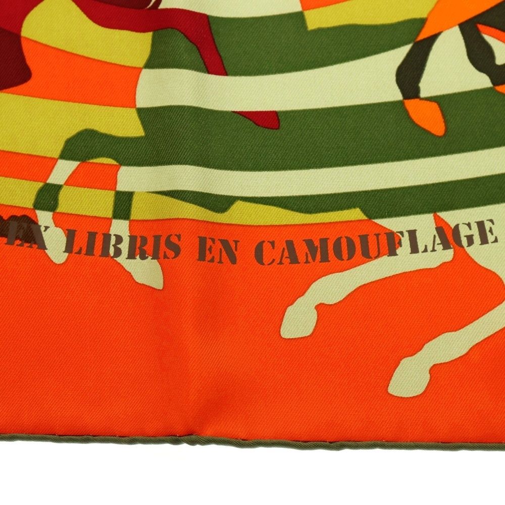 HERMES (エルメス) カレ90 EX LIBRIS EN CAMOUFLAGE エクスリブリスの