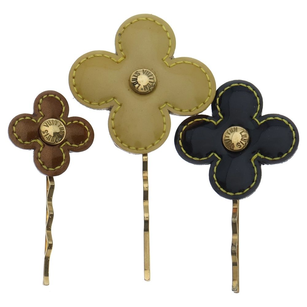 LOUIS VUITTON (ルイヴィトン) ヴェルニ バレッタ・フルール ヘアピン