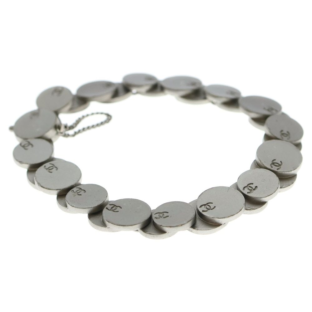 CHANEL (シャネル) ココマーク ミニタイルチェーンバングル シルバー