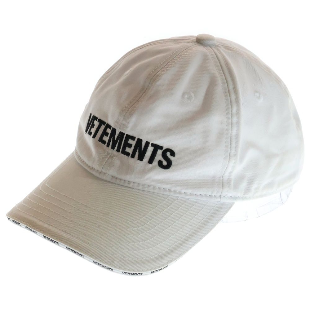 VETEMENTS (ヴェトモン) 21AW フロントロゴ刺繍キャップ 帽子