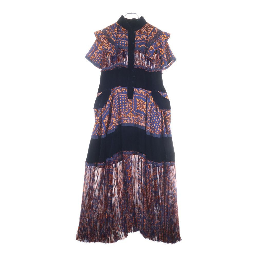 Sacai (サカイ) 18AW ペイズリー 切替 ワンピース ドレス レディース