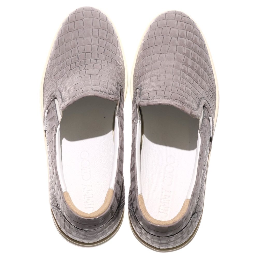 JIMMY CHOO (ジミーチュウ) 型押し レザー ローカットスニーカー