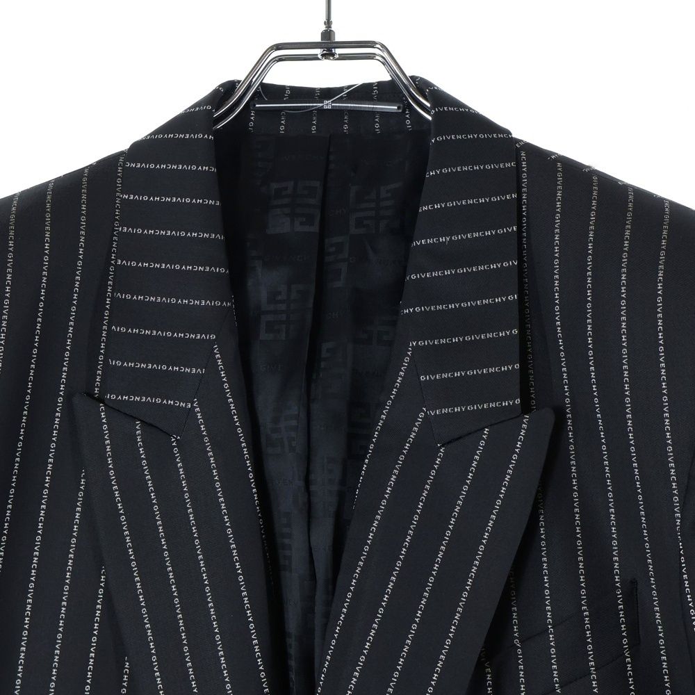 GIVENCHY (ジバンシィ) セットアップスーツ ロゴストライプ総柄 ウール