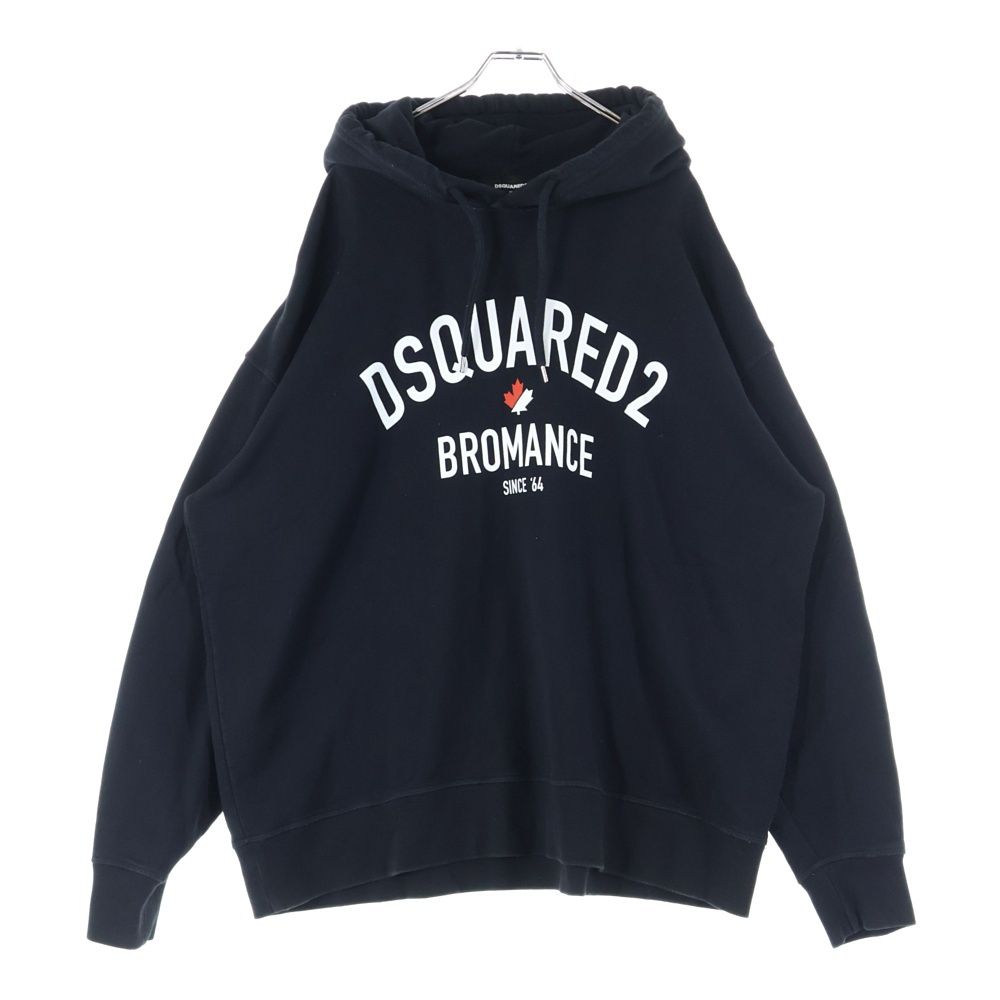 DSQUARED2 (ディースクエアード) アーチロゴスウェットプルオーバーパーカー S71GU0546 ブラック