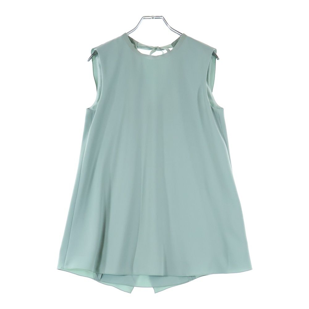 専用　新品　フォクシー　ノースリーブトップス　グリーン FOXEY (フォクシー) イザベルラッフルタンク ノースリーブブラウス