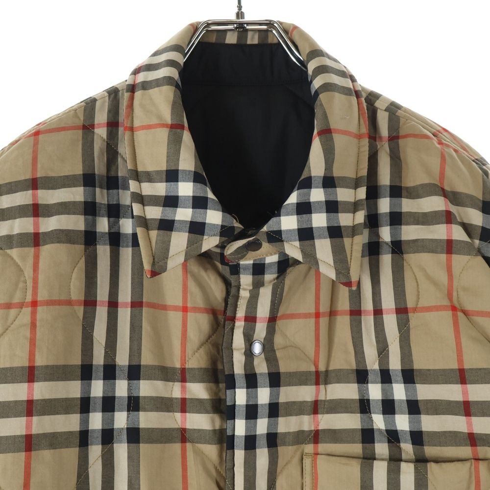 BURBERRY (バーバリー) ノバチェック総柄 ロゴ刺繍 リバーシブル