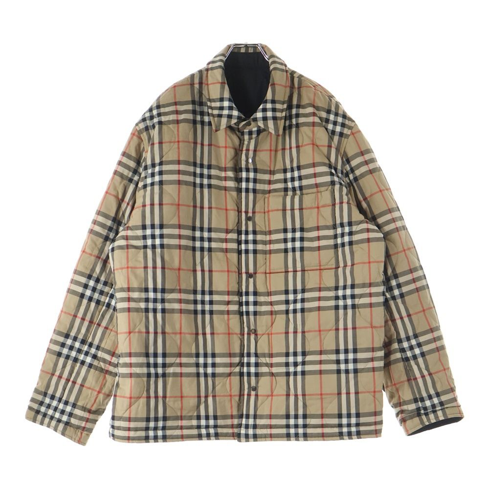 BURBERRY (バーバリー) ノバチェック総柄 ロゴ刺繍 リバーシブル