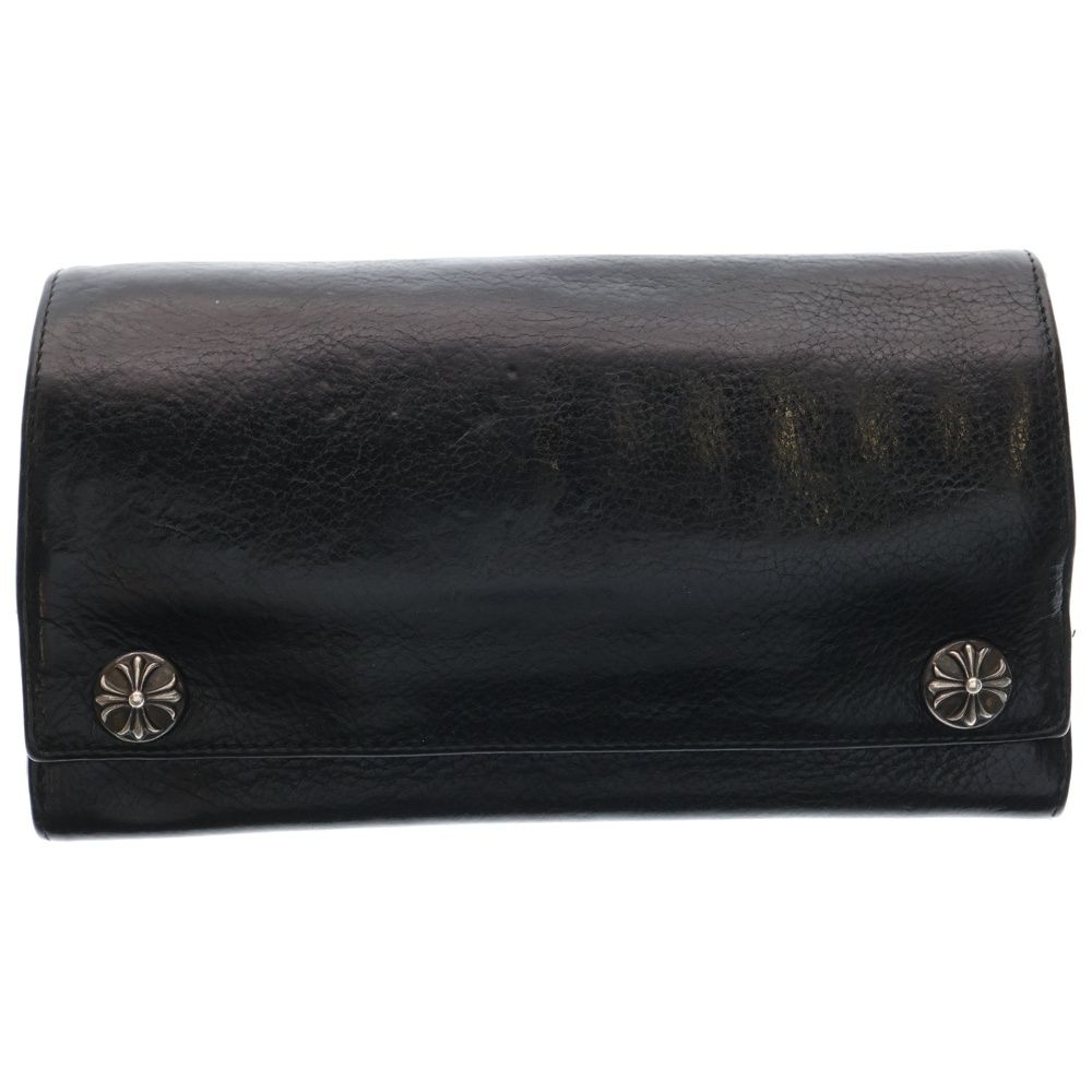 CHROME HEARTS (クロムハーツ) LONG WALLET グリーシー クロスボタン