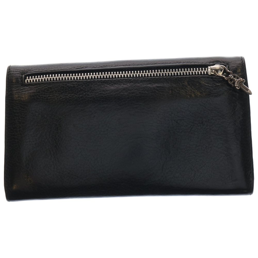 CHROME HEARTS (クロムハーツ) LONG WALLET グリーシー クロスボタン