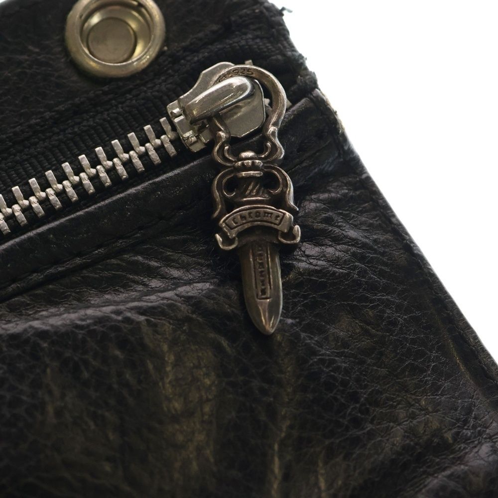 CHROME HEARTS (クロムハーツ) LONG WALLET グリーシー クロスボタン