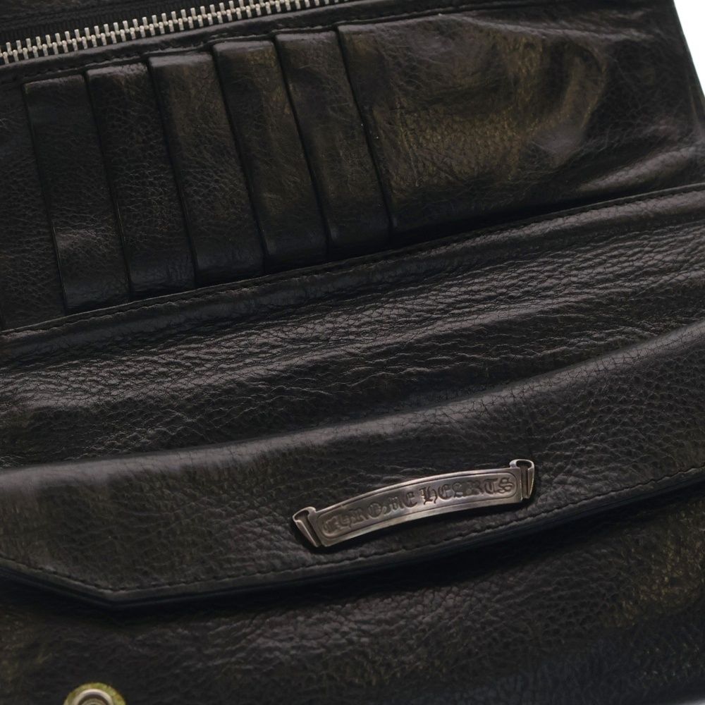 CHROME HEARTS (クロムハーツ) LONG WALLET グリーシー クロスボタン
