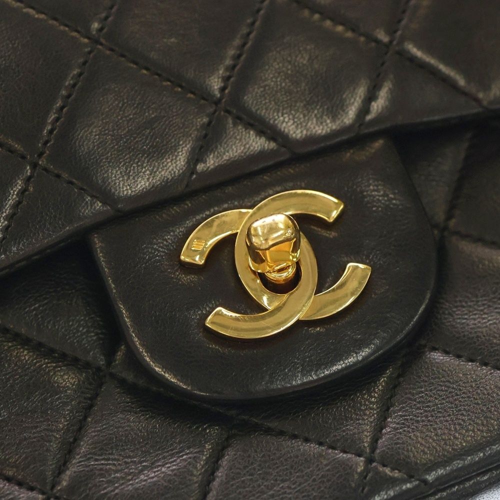 CHANEL (シャネル) マトラッセ25 ブラック ラムスキン ゴールド金具