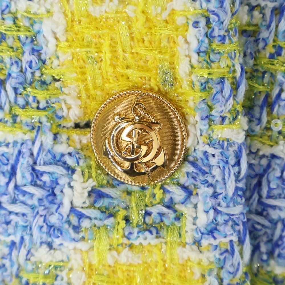 GUCCI (グッチ) インターロッキングG ロゴボタン ラメツイード