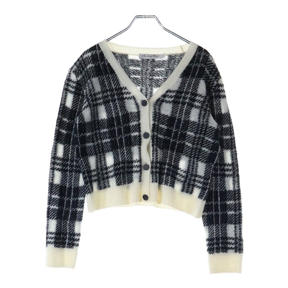 Christian Dior (クリスチャンディオール) モヘア カシミヤ混 チェック