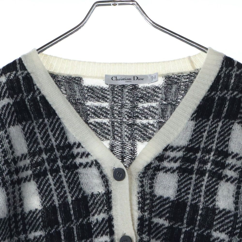 Christian Dior (クリスチャンディオール) モヘア カシミヤ混 チェック