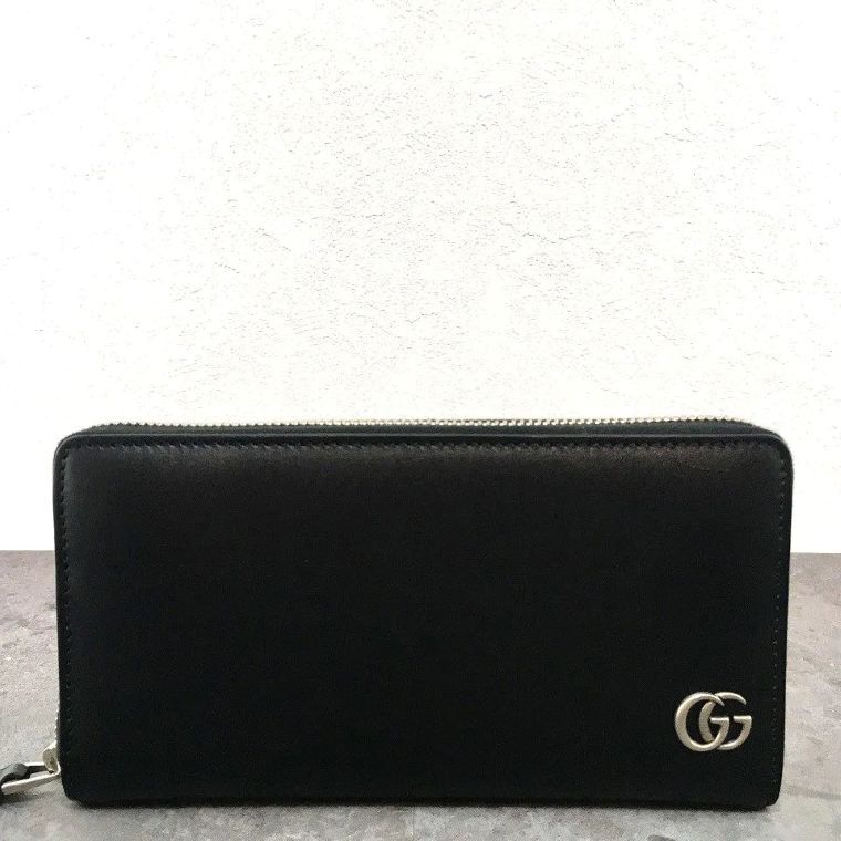送料込み！ 未使用品 GUCCI ジップウォレット 420736 ブラック 箱付き