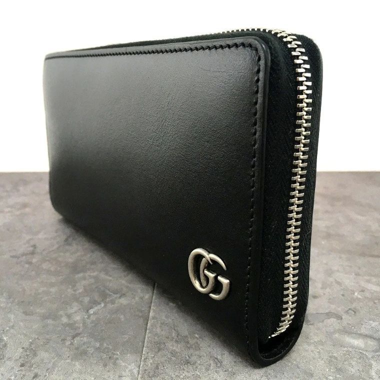 送料込み！ 未使用品 GUCCI ジップウォレット 420736 ブラック 箱付き 