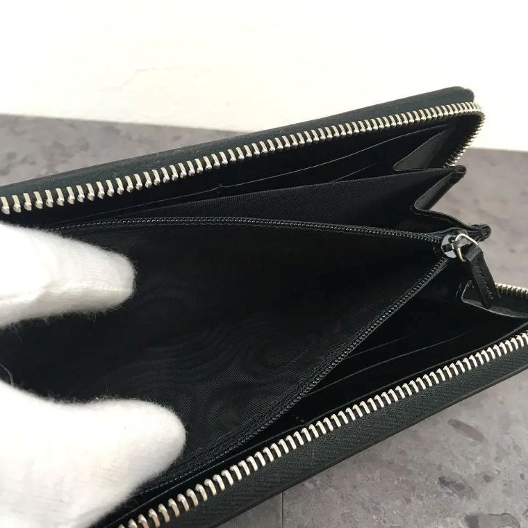 送料込み！ 未使用品 GUCCI ジップウォレット 420736 ブラック 箱付き