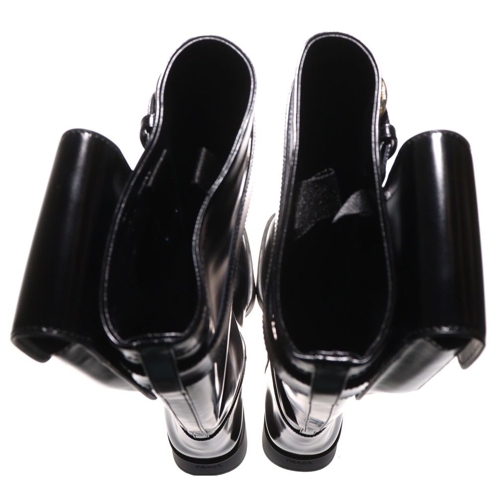 PRADA (プラダ) ロゴプリント ポーチ付き ブラッシュドレザー スクエア