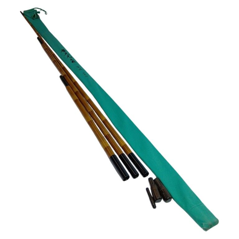 へら竿 SHIMANO 普天元 大我 SHIMANO シマノ 普天元大我 釣り用品 ロッド ヘラ竿 竿掛 二本物 程度A