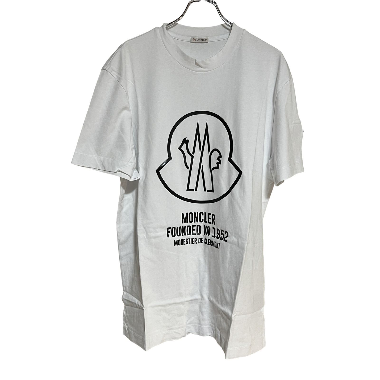 C415 MONCLER モンクレール Tシャツ 半袖 シャツ ホワイト 白 メンズ L