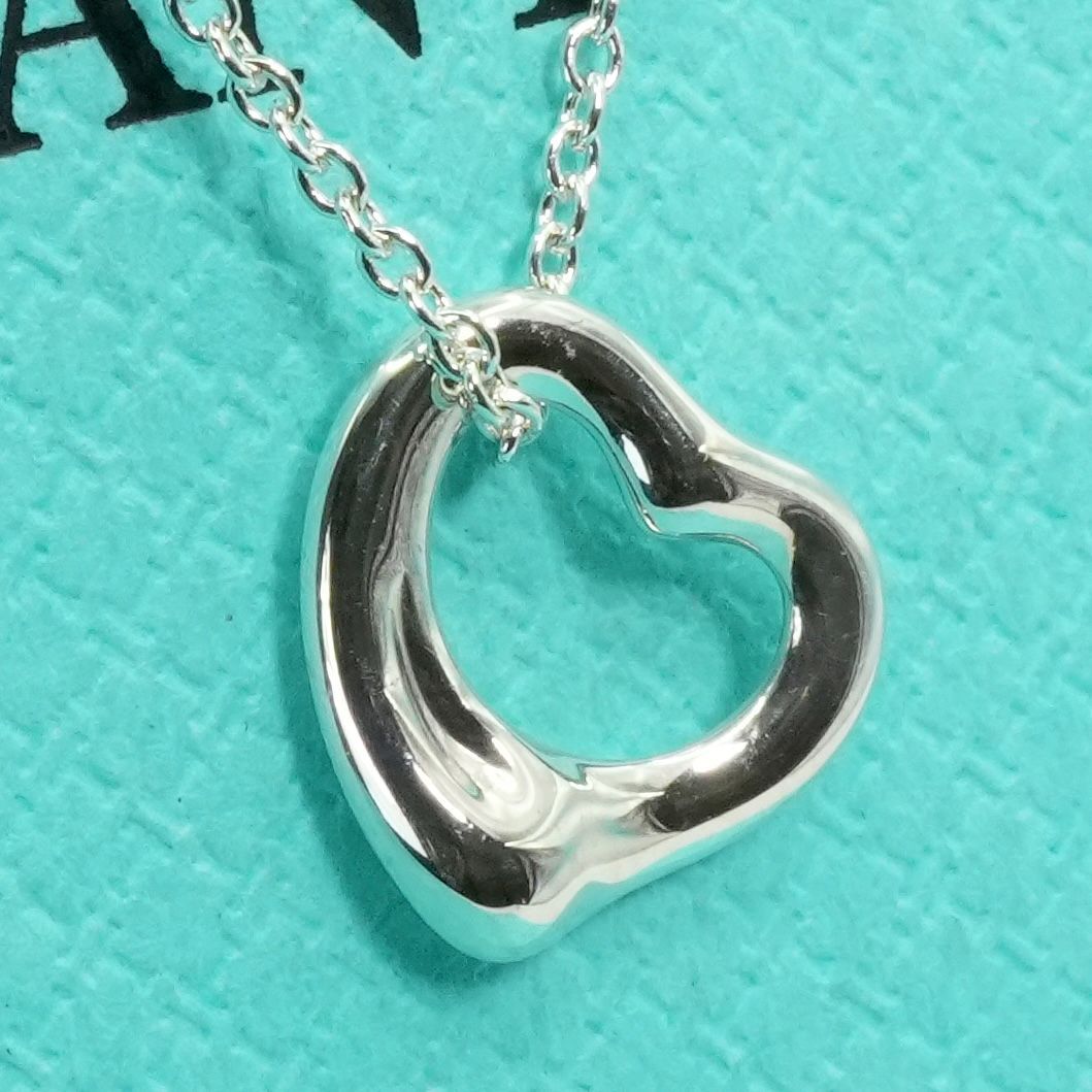 【美品‼︎】ティファニー オープンハート 11mm XS ネックレス シルバー 極美品11mmティファニーXSオープンハートシルバー ネックレス/25-1707