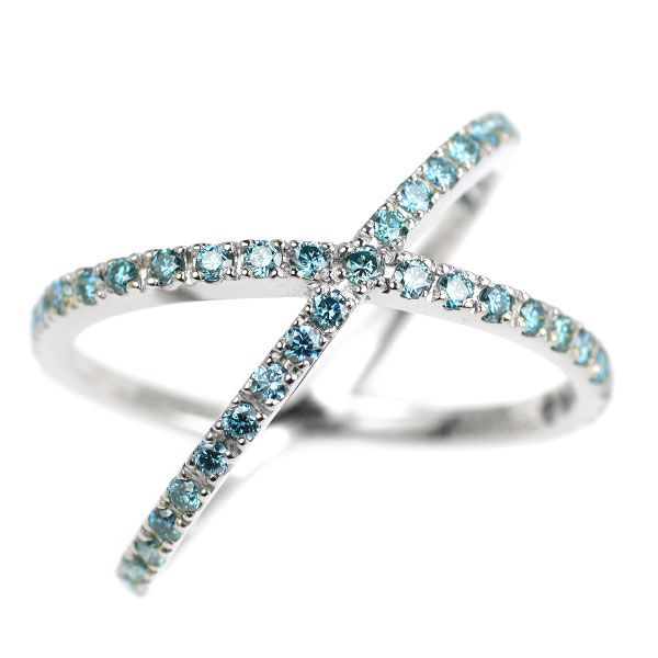 Pt900 トリートブルーダイヤモンド リング 0.64ct - メルカリ