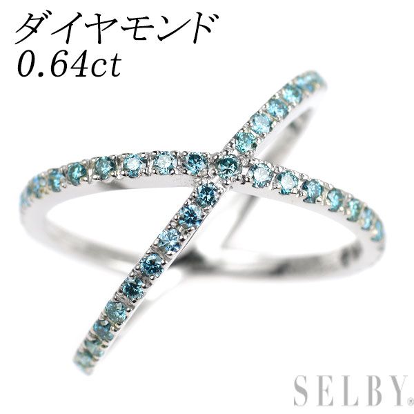 PT900 トリートブルーダイヤモンドリング PT900 トリートブルーダイヤモンドリング Pt900 カラーレス/ トリート