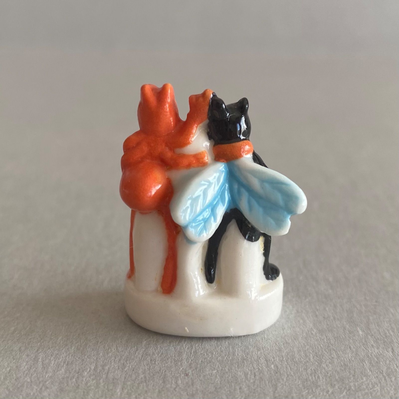 せみとありのフェーブ／寓話／フランス雑貨／陶器ミニチュア