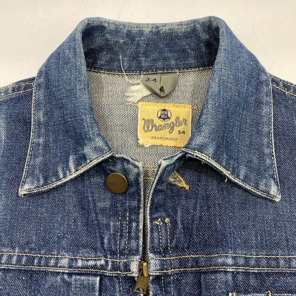 Wrangler デニムジャケット 11mjz 60s 中古】Wrangler 60s 11MJZ デニムジャケット 縦ベル前期 サイズ34