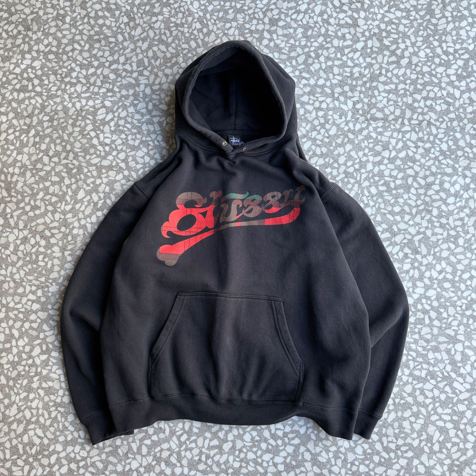 肉厚裏起毛パーカー、希少XLサイズ】オールドステューシー古着