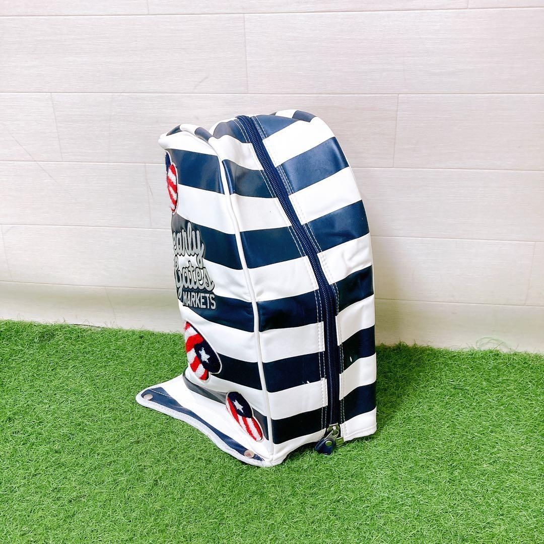 Mパーリーゲイツ マーケットボーダー柄 スタンドキャディバッグ原英莉花選手モデル Mパーリーゲイツ マーケットボーダー柄 スタンドキャディバッグ原英莉